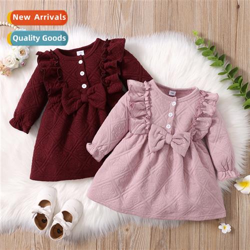 Girls Spring  Autumn 2021 new n solid color persaly lg-sleev