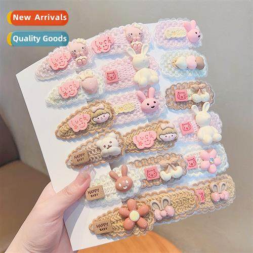 Cute childrens  clips milk curry color pin broken  girls Kor