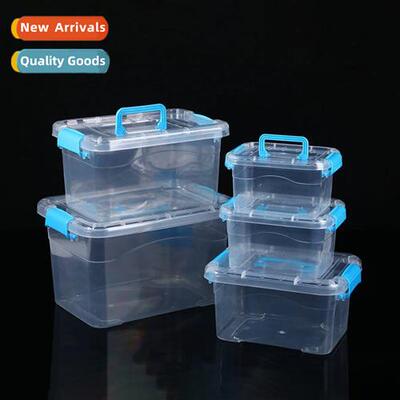 Portable thickened transparent storage box plastic box cover