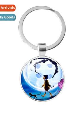 Ghost Mum Coraline 25MM Time Gemste Keychain Pendant