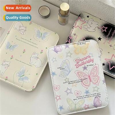 High-color value pu lear folding mirror ins students dormory