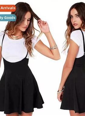 2022 Spring/Summer Halter Mini Stchy High Waist Skater Dress