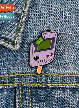 Ice lollipop Game machine oil drop brooch Creative student c