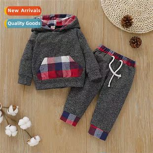 plaid prin Autumn padded sleeved new 2020 Spring Girls