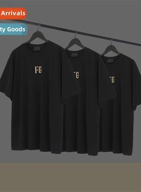 Tide fog seas 7 washed black FG letters flocked printed shor