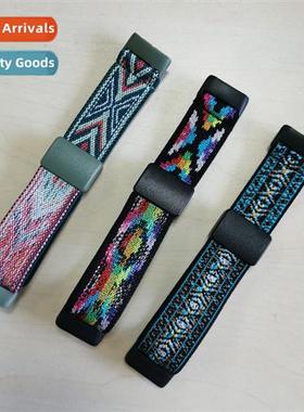 适用fitbit charge5 magnetic buckle elastic band charge6 nylo