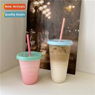 cup large straw plastic cfee summer color wind ins