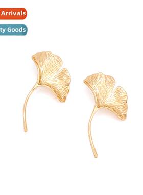 ZA persalized exaggerated lg ginkgo biloba earrings niche mi