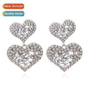 colorful diamd earrings New temperament persaly retro love