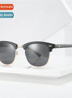 3016 retro half frame sunglasses 2020 fashi rice nail polari
