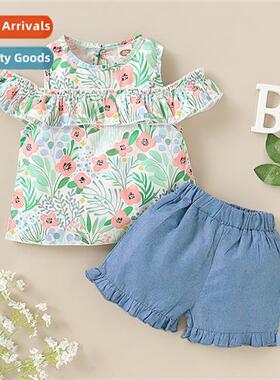 Girls spring  fall  2020 new n persaly small floral top + de