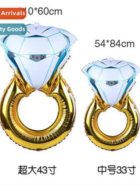 43 inch oversized aluminum foil ballo diamd ring proposal sp