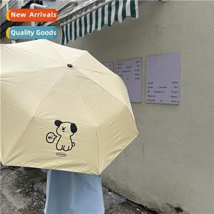 cute vinyl portable heart girl wind ins sunscreen puppy