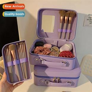 Cosmetic bag large capacy wh mirror multifunctial portable i