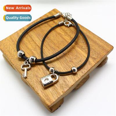 New black lear rope couple bracelet n fashi men  women brace