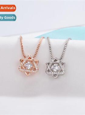 n hexagal mangosteen spir pendant female diamd zircia collar