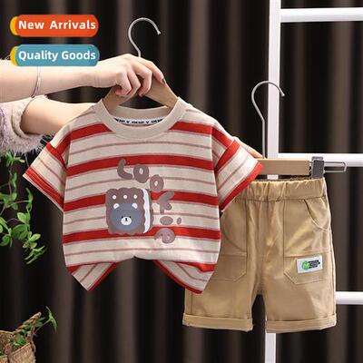 Boys summer short-sleeved su 2022 new baby childrens clothin