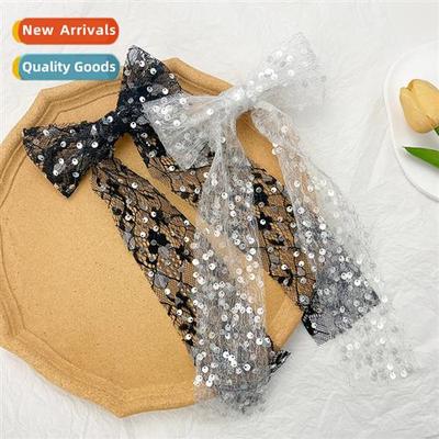 Super fairy fish scale sequins lace bow fluttering band hair