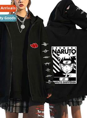 2022 Spring  Autumn new Naruto printed zipper sweater men  w