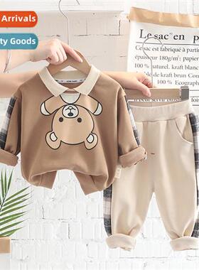 Childrens clothing 2022 new fall cute bear fall  lg-sleeved