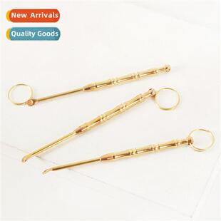 spo ear pure copper portable Copper scoop bamboo