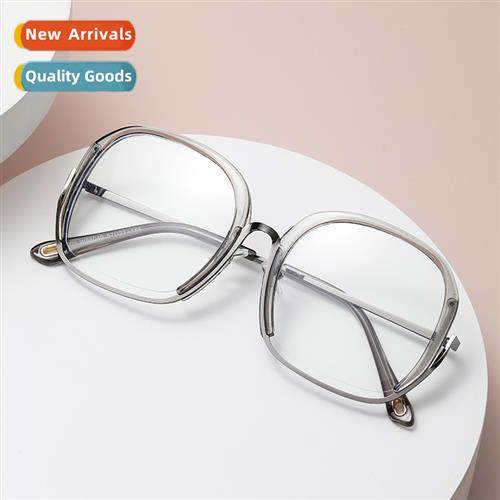 68040 metal half-ring large frame eyeglasses frame 2022 new