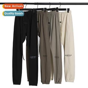 Letter Printed Pants ESSENTIALS Casual Hipster Crewed FOG