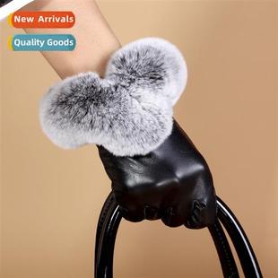 otter mouth warm Womens thickened imati gloves velvet high