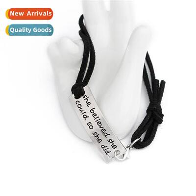 Braided alphabet bracelet she believed she could so she did