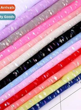 Illusi Diamd Sequins Mesh Fabric Colorful Offset Printed Mes