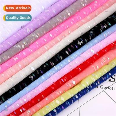 Illusi Diamd Sequins Mesh Fabric Colorful Offset Printed Mes