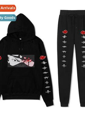 Japan anime Naruto Kakashi printed hooded sweatshirt sweatpa