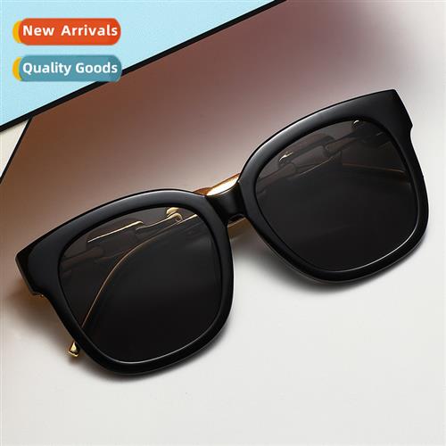 New small fragrant square sunglasses chain mirror leg nd sun