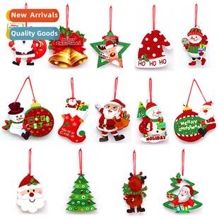 Christmas Day Decorati Santa Claus Reindeer Gold Dust Color