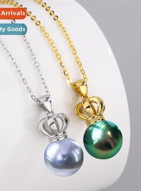 New temperament crown imati pearl necklace pink purple yello