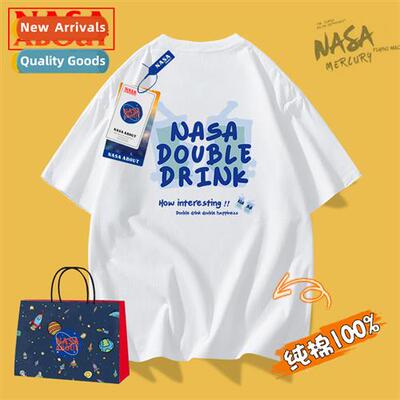 cott whe short-sleeved t-shirt boys summer tide nd couple lo