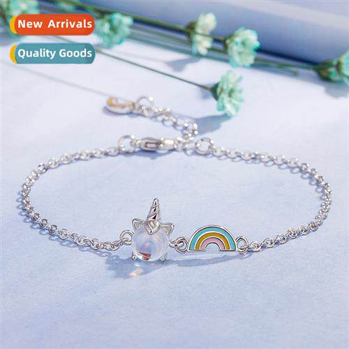 Japan  n tide dazzling color aurora rainbow unicorn bracelet