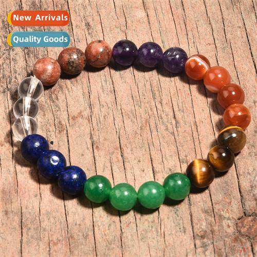 8mm Lapis Lazuli  Agate Yoga Bracelet Amethyst Colorful Brac