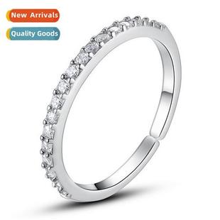 Gold-plated ultra-thin womens tail ring full diamds zircia