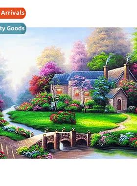 Diamd painting new colorful pine e garden cabin lscape paint