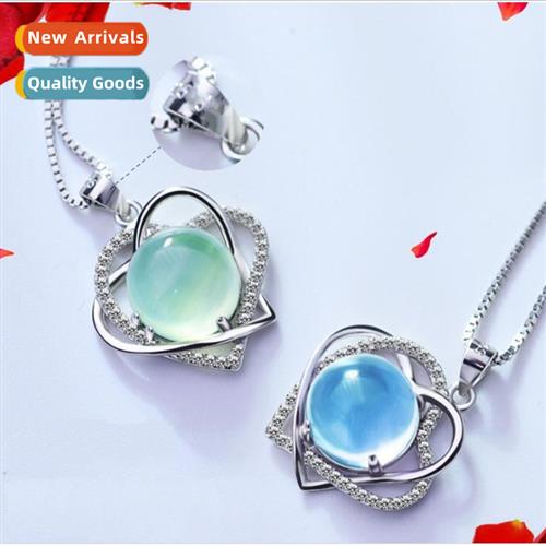 Japan  heart-shaped amethyst grape ste pendant fashi hibiscu