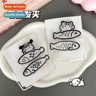 sweet pin girl wind cute style Japanese fish Carto