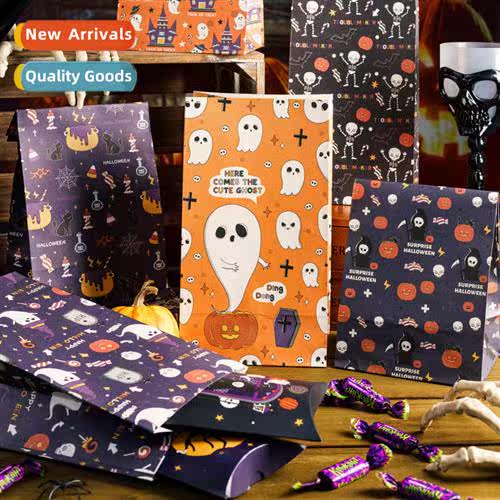 Halloween cy bags spooky party gift wrapping bags flat kraft