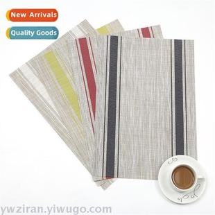 simple dinner table western Dining grain linen mat vertical
