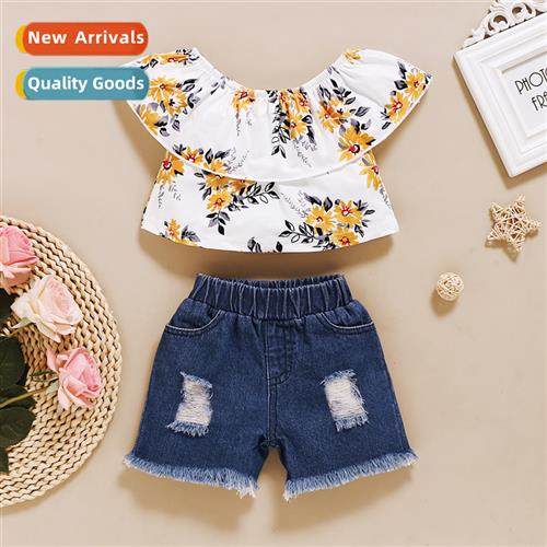 Girls summer  2021 summer  in fashi small broken flowers pri