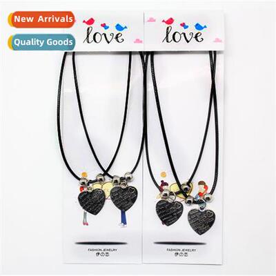 New fashi black lear cord necklace creative styling popular