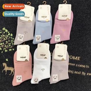 colored winter calf socks mid autumn womens cott new