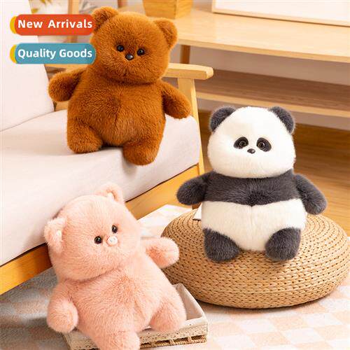 New gold carving velvet brown bear doll pa plush toy doll si