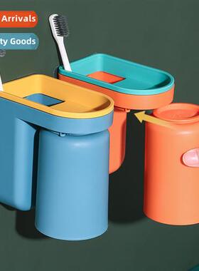 Bathroom Storage Set Toothbrush Holder No Punch Portable Too