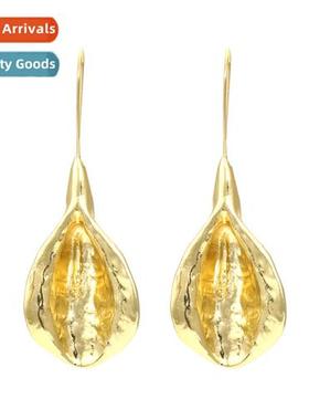 ZA persalized creative rustic style lg gold alloy flower bud